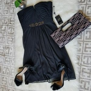 Adrianna Papell Black Cocktail Dress Size 2